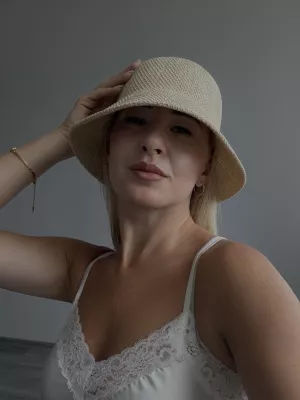 Slamený klobúk beige