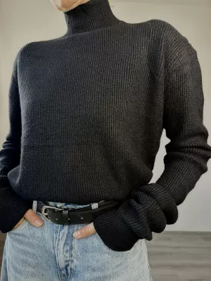 Sveter s vypchávkami black