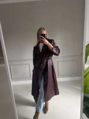 Koženkový Trenchcoat Belli