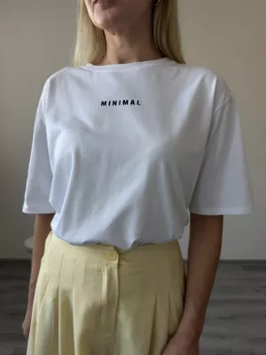 Tričko Mininal white