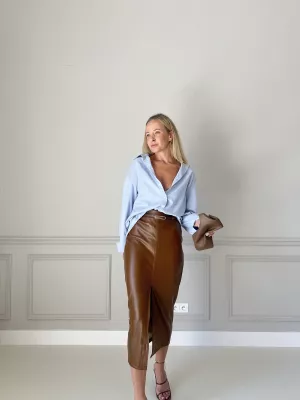 Koženková sukňa Stell