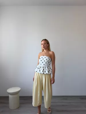 Žlté nohavice culotte
